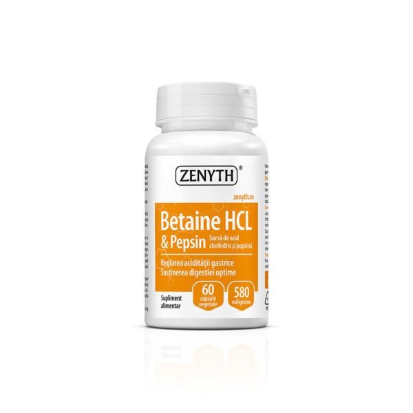 Betaina HCL și Pepsina, 60 capsule, Zenyth