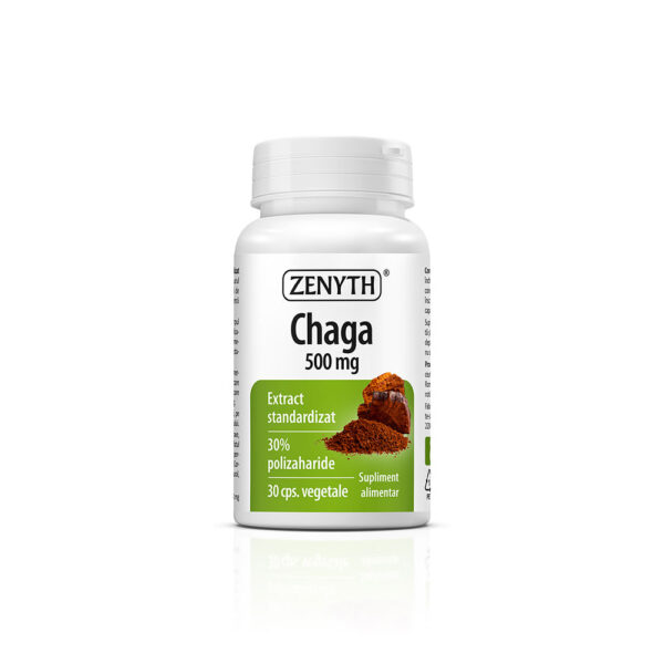 Chaga, 30 capsule, 500 mg, Zenyth