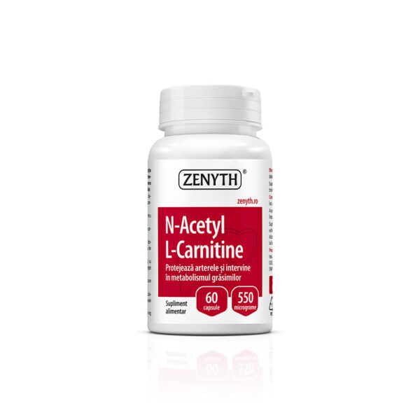 N-Acetil L-Carnitina, 60 capsule, 550 mg, Zenyth