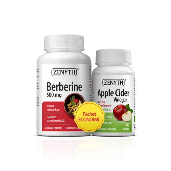 Berberine + Apple Cider Vinegar, 90 capsule, pachet promo, Zenyth