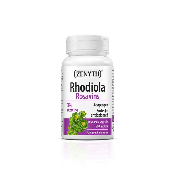 Rhodiola Rosavins, 30 capsule, 500 mg, Zenyth