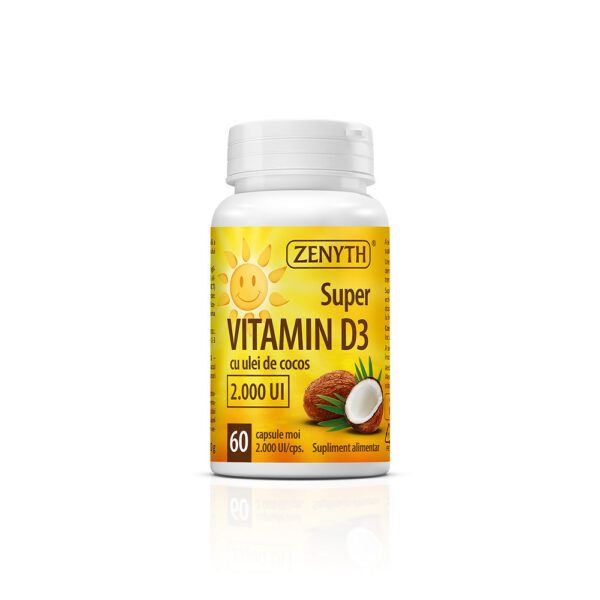 Super Vitamina D3 2000 UI, 60 capsule, Zenyth