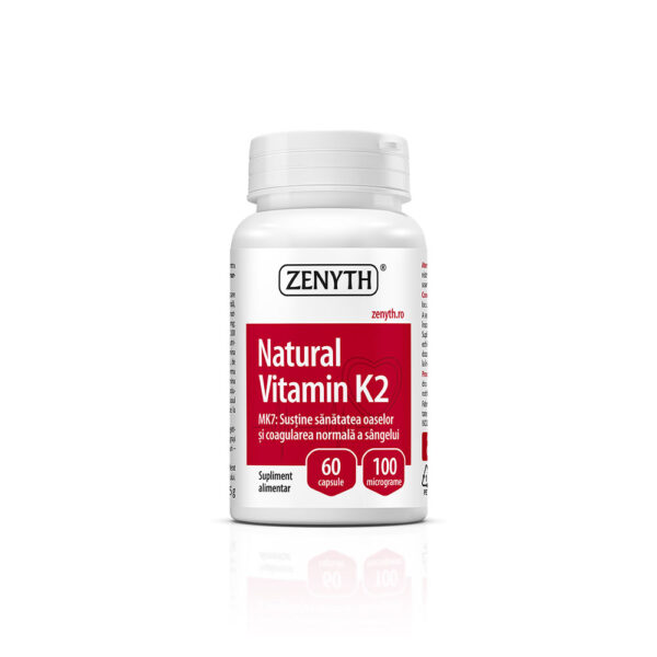Vitamina K2 naturală, 60 capsule, Zenyth