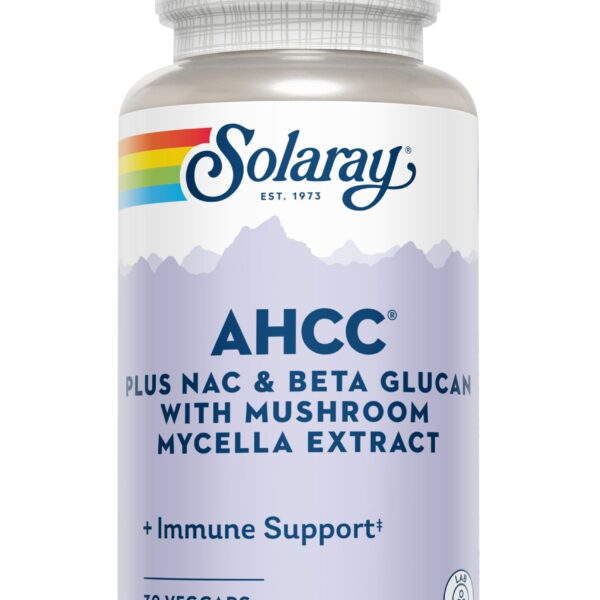 AHCC Plus NAC & Beta Glucan , Solaray, 30 capsule, Secom