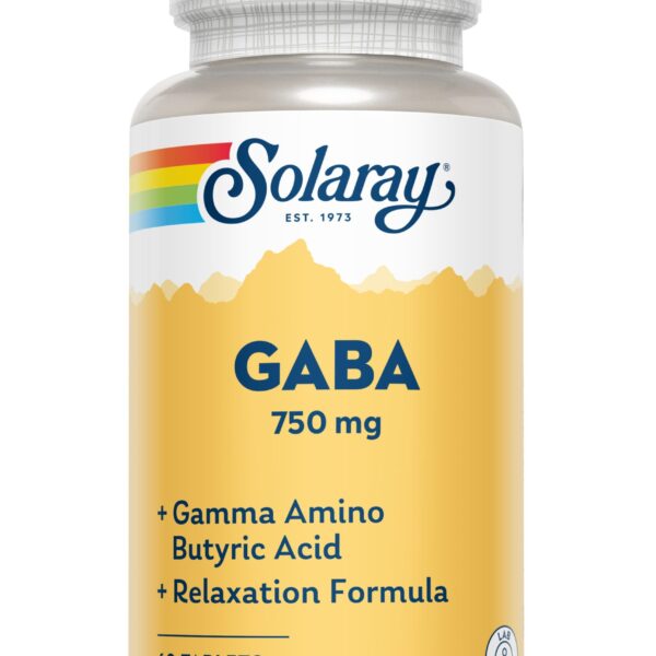 Gaba, Solaray, 750 mg, 60 tablete, Secom