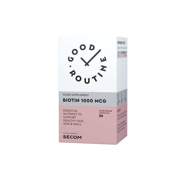 Biotin 1000 mcg, Good Routine, 30 capsule vegetale, Secom