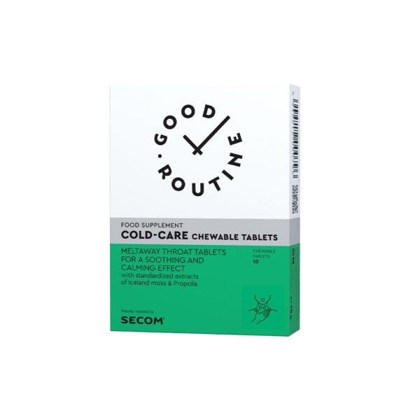 Cold-Care Chewable Tablets, Good Routine, 10 tablete, Secom
