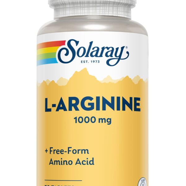 L-Arginine, Solaray, 1000 mg, 30 tablete, Secom