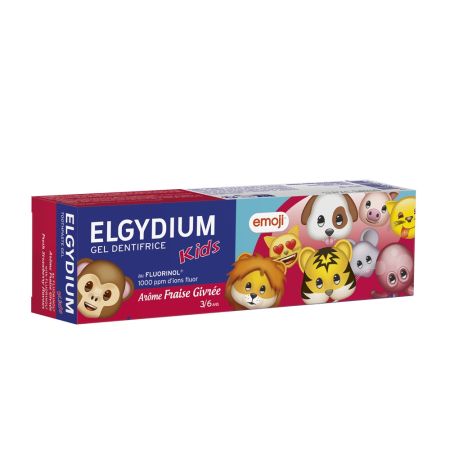 Pastă de dinți copii Emoji cu aromă de căpșuni (3-6 ani), 50 ml, Elgydium