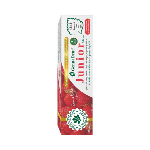 Pastă de dinți Junior, căpșuni, 80 ml, VivaNatura
