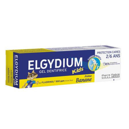 Pastă de dinți copii 2-6 ani cu aromă de banane, 50 ml, Elgydium