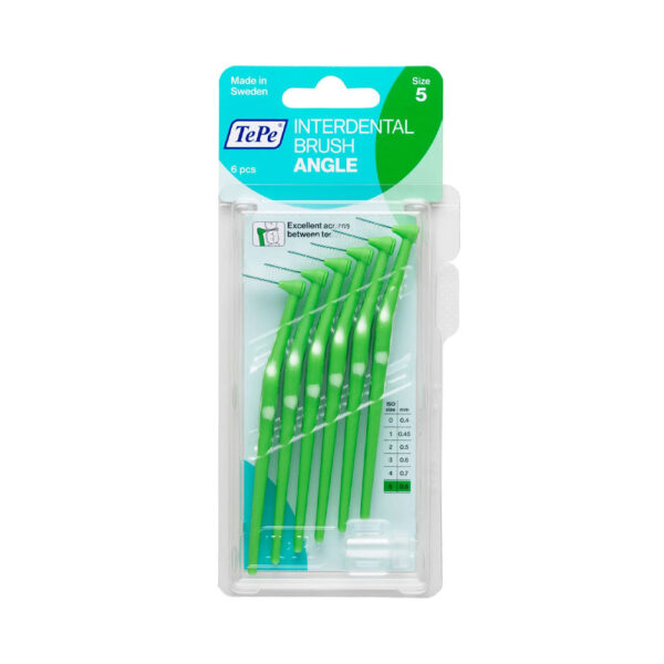 Periuțe interdentare Angle, 0.8 mm, green, 6 buc, TePe