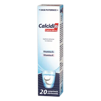 Calcidin, 20 comprimate efervescente, 600 mg, Zdrovit