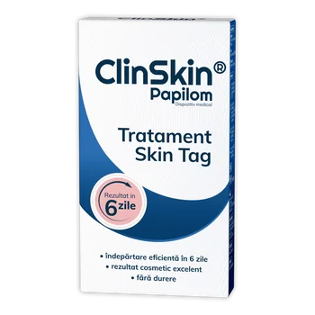 ClinSkin Papilom Tratament, 1 aplicator + 3 discuri, Zdrovit