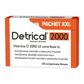 Detrical D3, 120 comprimate, 2000 UI, Zdrovit3