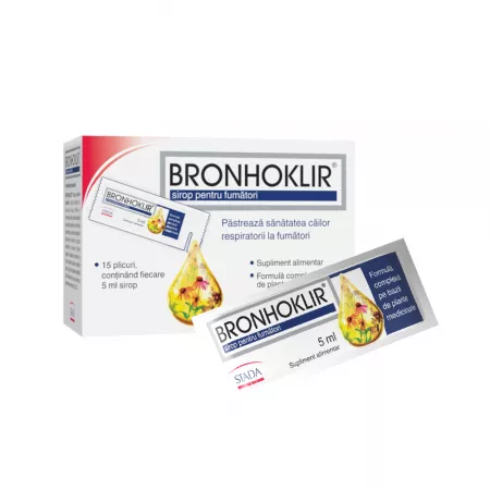 Bronhoklir Sirop Fumatori , 15plicuri, Stada