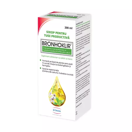 Bronhoklir Sirop Tuse Productiva, 200ml, Stada