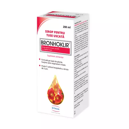 Bronhoklir SiropTuse Uscata, 200 ml, Stada