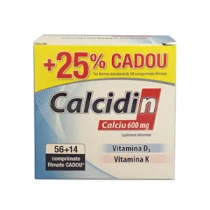 Calcidin, 70 comprimate filmate, 600 mg, Zdrovit