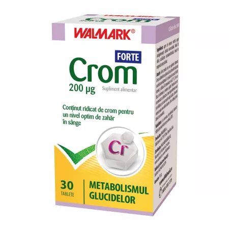 Crom Forte, 30 comprimate, 200 mg, Walmark