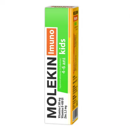 Molekin Imuno Kids 4-6 ani, 20 comprimate efervescente, Zdrovit