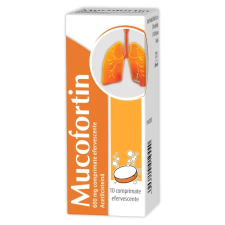 Mucofortin,10 comprimate efervescente, 600 mg, Zdrovit