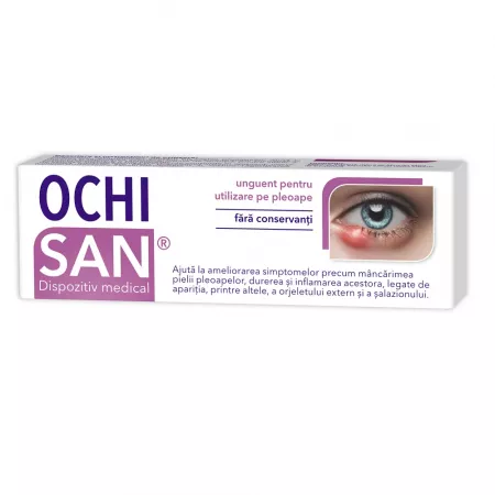 OchiSan Unguent pentru Pleoape, Fără Conservanți, 15g, Zdrovit