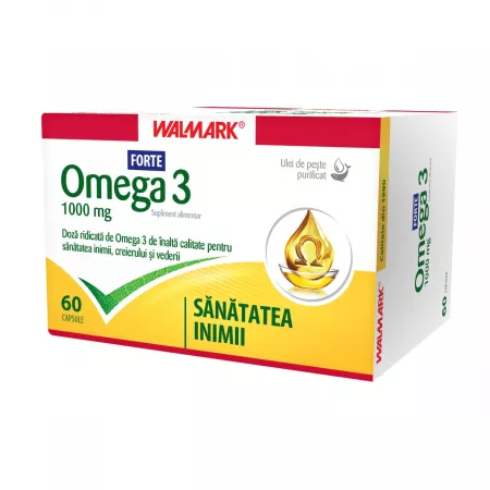 Omega 3 Forte, 60 capsule, 1000 mg, Walmark