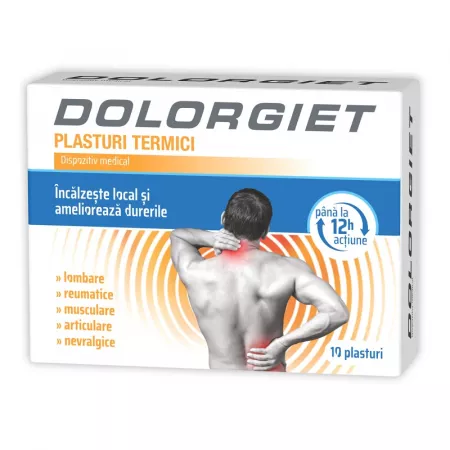 Dolorgiet, 10 plasturi termici, Zdrovit