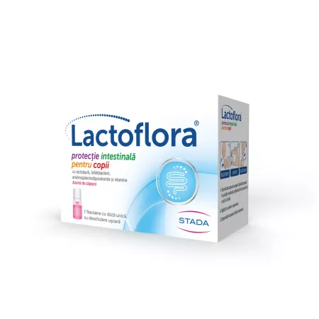 Lactoflora Protector Intestinal Pentru Copii, 7 flacoane, 7 ml, Stada