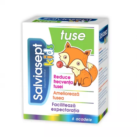 Salviasept Spray Kids Tuse, 6 acadele, Zdrovit
