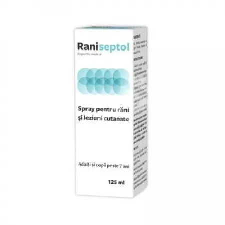 Raniseptol Spray Leziuni Cutanate, 125ml, Zdrovit