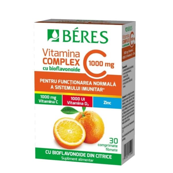 Vitamina C Complex, 30 comprimate filmate, 1000 mg, Béres