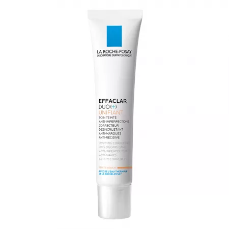 Cremă Corectoare Uniformizatoare cu Pigment Nuanța Medium Effaclar Duo+, 40 ml, La Roche-Posay