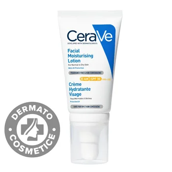 Cremă Hidratantă de Față cu Protecție Solară SPF 30, pentru Ten Normal și Uscat, 52 ml, CeraVe