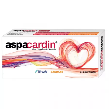 Aspacardin 39 mg/12 mg , 30 comprimate, Terapia
