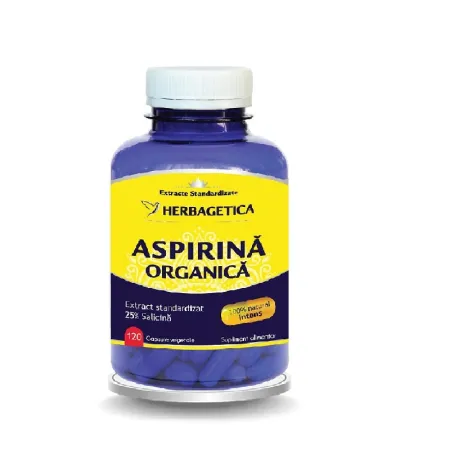 Aspirina Organică, 120 capsule, Herbagetica