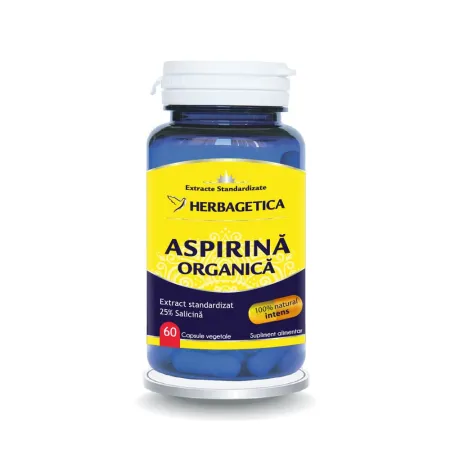 Aspirina Organică, 60 capsule, Herbagetica