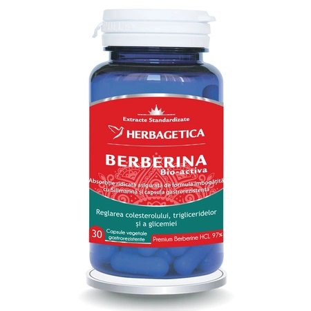 Berberina Bio-Activă, 30 capsule, Herbagetica