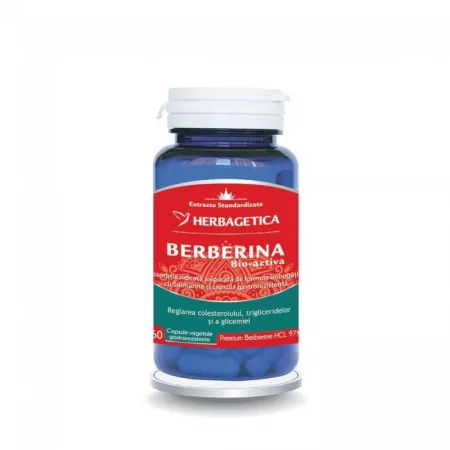 Berberina Bio-Activă, 60 capsule, Herbagetica