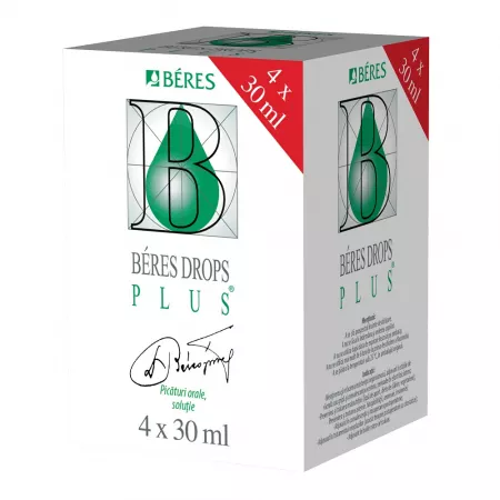 Béres Drops Plus, 4 flacoane x 30 ml picături orale soluție, Béres