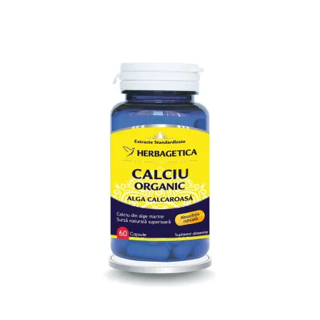 Calciu Organic, 60 capsule, Herbagetica