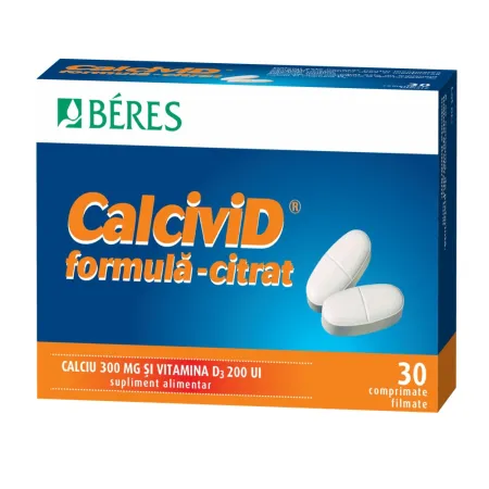CalciviD Formula Citrat, 30 comprimate filmate, Béres