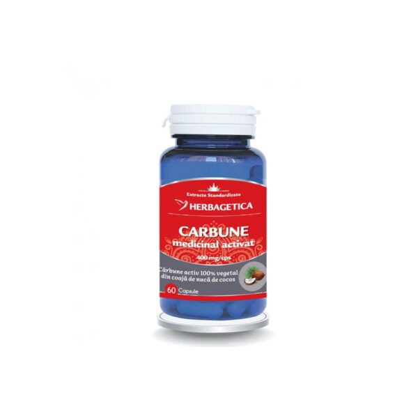Cărbune Medicinal Activat, 60 capsule, Herbagetica