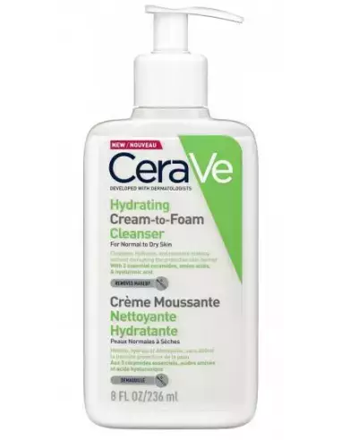 Cremă de Curățare Spumantă și Hidratantă pentru Ten Normal-Uscat, 236 ml, CeraVe