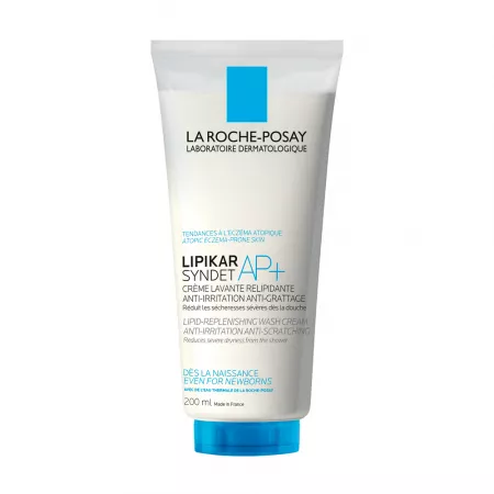 Cremă de Curățare pentru Piele Atopică Lipikar Syndet AP+, 200 ml, La Roche-Posay