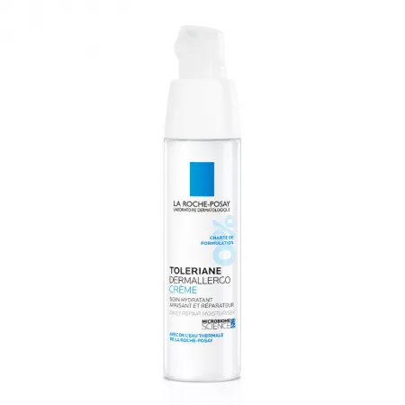 Cremă Hidratantă, Calmantă și Reparatorare pentru Ten Sensibil Toleriane Dermallergo, 40 ml, La Roche-Posay