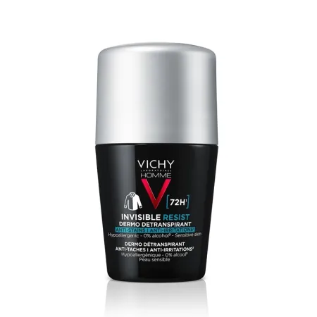 Deodorant Roll-On 72h Homme Invisible Resist, 50 ml, Vichy