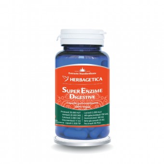 Super Enzime Digestive, 60 capsule, Herbagetica