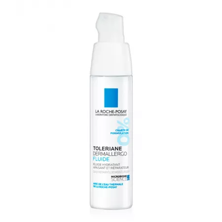 Fluid Hidratant, Calmant și Reparator pentru Ten Sensibil Toleriane Dermallergo, 40 ml, La Roche-Posay